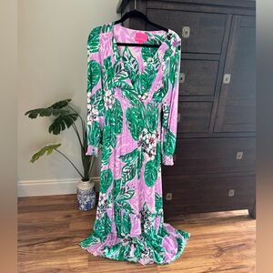 Lilly Pulitzer Mistral Maxi Dress Magnolia Lilac Leidees Night